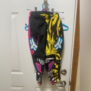 Fox Racing Girls 180 Dizzy MX Pants - Size 8/24 - Pink/Yellow/Black